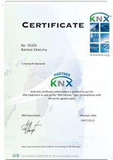 Certyfikat KNX Partner